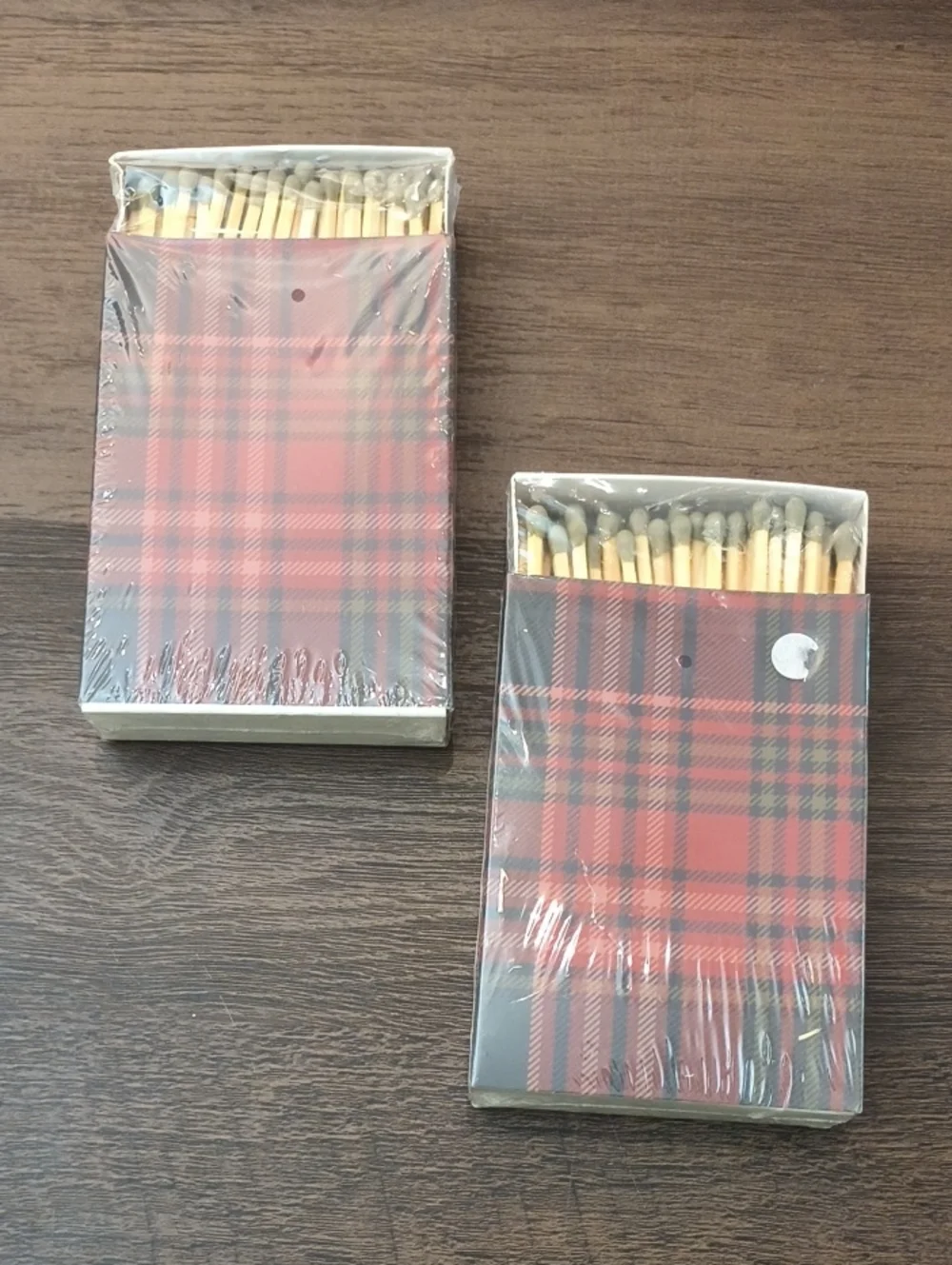 Hearth & Hand Red and Green Plaid Matchbox 75ct. 2 Boxes NWT